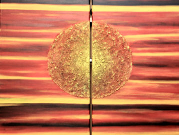 KERNSPALTUNG - Acryl u. Spachtel 100 x 80 cm (verkauft)